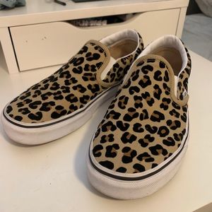 Cheetah Slip on Vans 7.5
